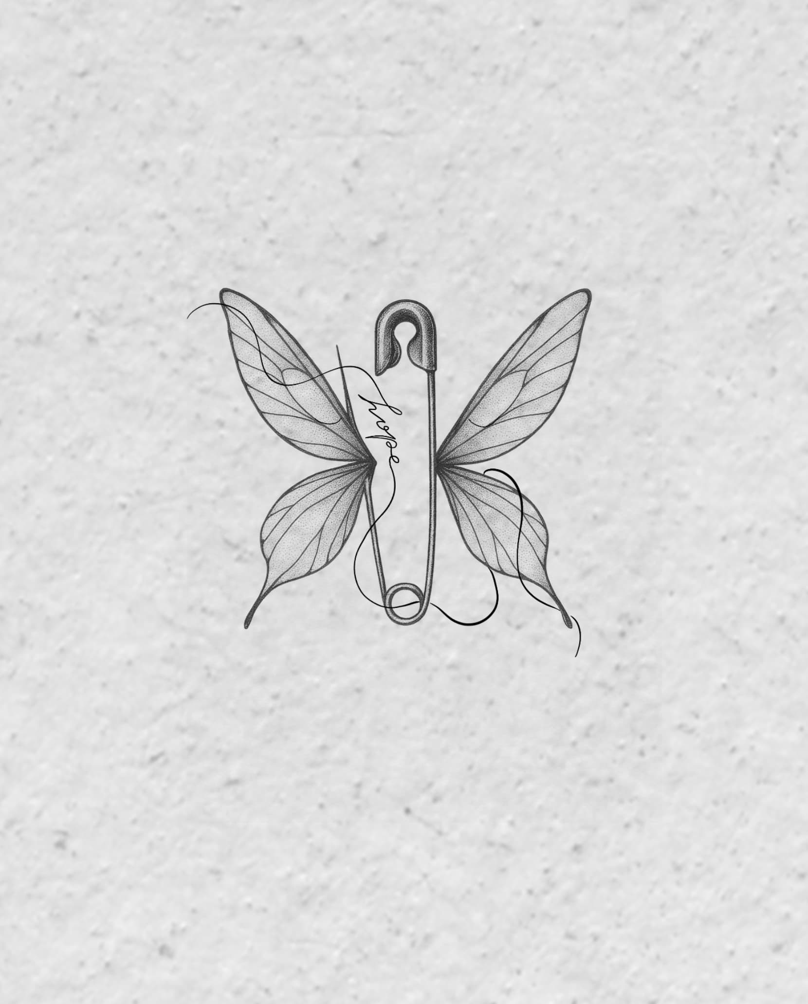 Flash Butterfly hope par JM, tatoueur à Saint-Denis
